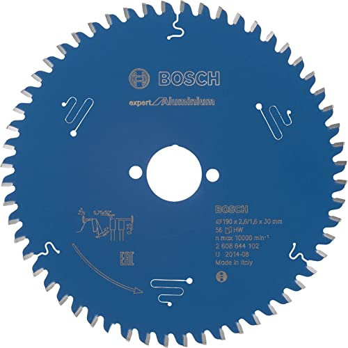 Bosch 1x EXPERT Aluminium Kreissägeblatt für Handkreissägen und Metalltrennsägen (für Aluminium, Ø mm, Professional Zubehör kabelgebundene Handkreissägen)