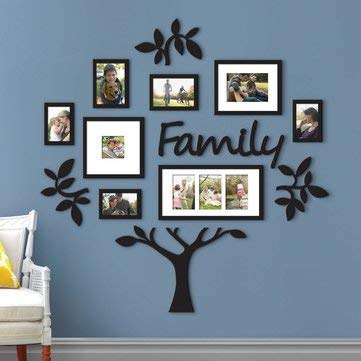 Uteruik Acrílico Family Tree Frame Decal Etiqueta engomada Impermeable Imagen del Papel Pintado del Dormitorio Incluir - 1PCs