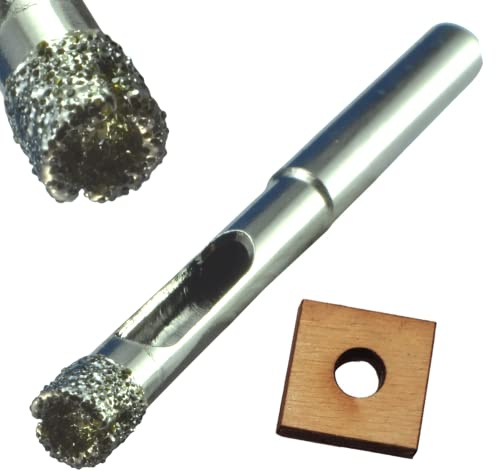 6mm Diamond Drill Bit 1/4 inch for Porcelain Tile Drill Bit Glass Drill Bit Diamond Tip Bit with Core Guide to Hold in Place and Prevent Jumping Porcelain 6mm Drill Bit for Ceramic Tile