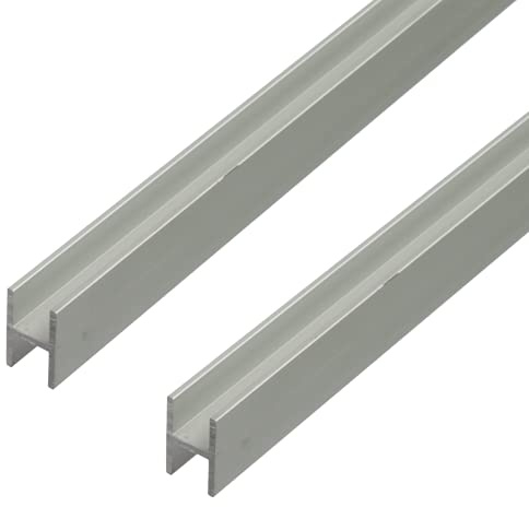 GAH-Alberts 499181 485627 - Profilo ad H per pannelli truciolati spessi 16 mm, in alluminio anodizzato, 1000 x 19 x 30 mm, set da 2 pezzi