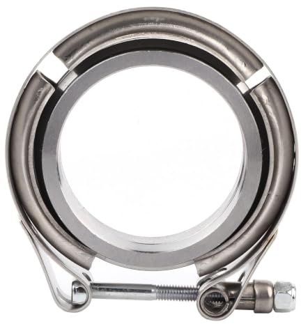 Kit Flangia, Yctze Tubo di Scarico Turbo da 2,5 Pollici in Acciaio Inossidabile Morsetto con Fascia a V Kit Flangia 2 Pezzi per v-band schelle 2,5 per v banda 60mm v banda 2.5 morsetto v-band v-band 6