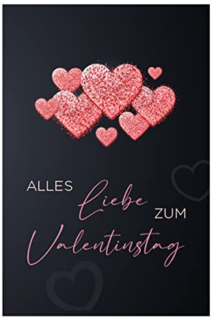 1 Premium Grußkarte zum Valentinstag (Klappkarte) 18x12cm mit Umschlag Partnerschaftskarte Liebe, love, Partnerschaft Karte Freund, Freundin, Ehefrau Ehemann Partner