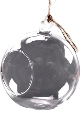 ZZTWER Leuchter Kandelaber 8 Stück 6/8 cm Kerzenhalter aus Glas zum Aufhängen von Teelichtern, Kugeln, Terrarium, Hochzeitskerze, Kerzenständer, Vase, Hausbar, Dekoration Kerzenhalter mit Kamindekor