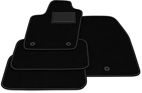 Fußmatten kompatibel mit Jeep Grand Cherokee WK2 2011-2022 – Befestigung ohne Dekoration, personalisiertes Fußmatten-Set, Teppich-Set, Autoteppich