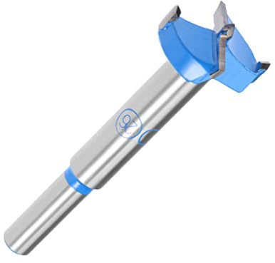 PATIKIL 26mm Forstner Punte per Trapano, 1pz Foro Sega Coclea Apri Tungsteno Carburo per Legno Cerniera Lavorazione Legno Foro Foratura, Blu Grigio