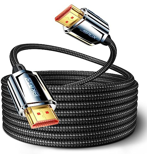JSAUX 8K HDMI Kabel 5M, HDMI 2.1 Kabel Ultra High Speed 48Gbps, (8K@60Hz 4K@120Hz 144Hz) HDMI Kabel, eARC HDR10 HDCP 2.2 & 2.3 3D, Kompatibel mit PS5 / PS4 / X-Box/UHDTV/Blu-ray Player/Monitor
