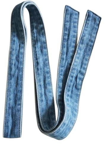 Inzegao Denim-Taillengürtel für Damen, zum Selbstbinden, Taillenband für Hosen, Jeans, Kleid