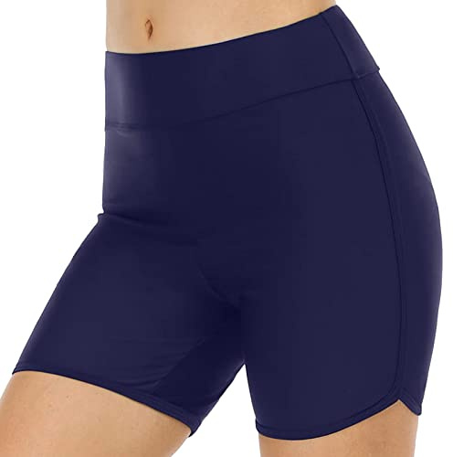 SDERG Swim Shorts Women Tankini, Quick Dry Plus Size Swimming Shorts Cut Out Boyleg Swimming Jammer Long Swim Board Shorts Pamper Gifts for Women Lightning Deals of The Day