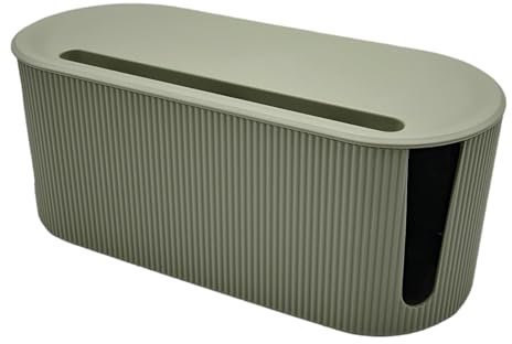 Scatola copricavo, cavo multipresa, scatola portaoggetti per cavo (Kaki)