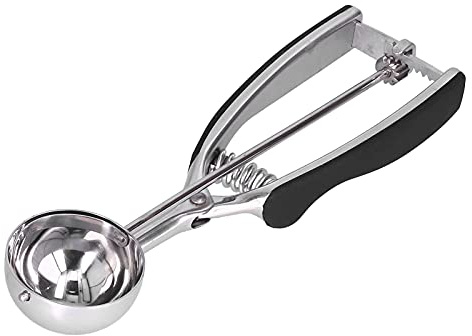 Cuchara para Galletas, Cuchara para Helado de Acero Inoxidable con Gatillo de Liberación, Cuchara para Helado para Control de Porciones, Cuchara para Masa para Galletas, Masa para Magdalenas(44mm)