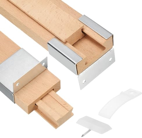 sourcing map Guide scorrevoli per cassetti in legno, 40 cm, con staffa di scorrimento in plastica e metallo, kit di ricambio per guide inferiori