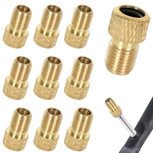 Adattatore valvola 10 pezzi adattatore valvola bicicletta con anello di tenuta, Sclaverand Presta Dunlop valvola adattatore valvola bicicletta valvola valvola francese adattatore DV & SV (stile 2)