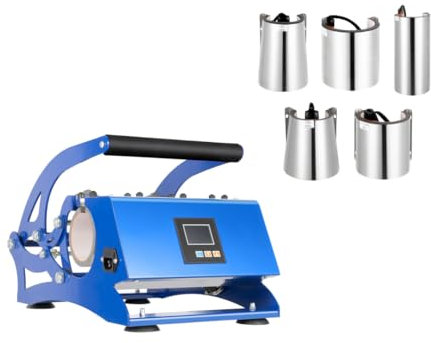 Donened - 6 in 1 Tassen Presse Maschine, Tassenpresse Sublimationspresse, 0-200 ℃ Heisspresse Hitzepresse mit 6 Untersetzer, Becherdruckmaschine für Keramiktassen, Glas, Trinkbecher