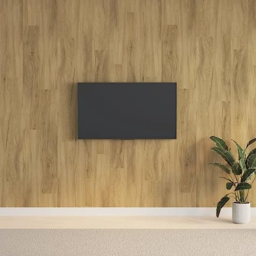 ShGaxin Panneaux muraux aspect bois PVC marron 2,06 m Panneaux décoratifs pour murs, revêtement mural, décoration de cuisine 351814