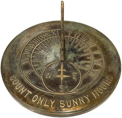 ANTIQUEMEDIEVAL Dekorative Sonnenuhr aus massivem Messing