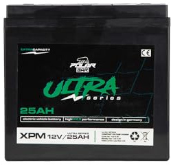 Polar Bär 12V 25Ah Batterie Ultra Serie XPM AGM Passend für Elektro Fahrzeuge