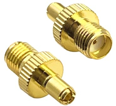 SEYUGOPTI 2er-Pack TS9 Stecker auf SMA Buchse vergoldeter RF Adapter