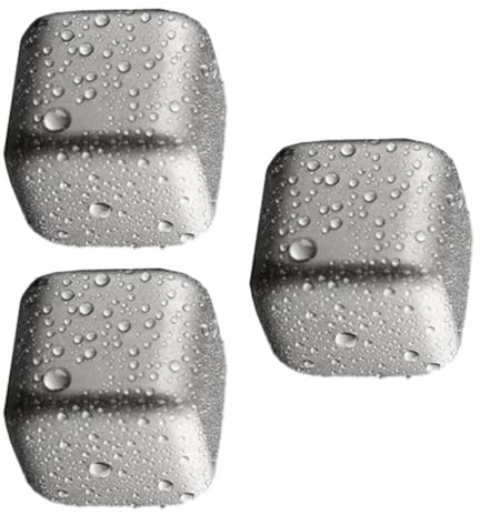 Xanorrg Cubos De Refrigeración Metal Piedras Reutilizables para Bebidas Cócteles Vino Y Licores Piedra Enfriadora Whisky 3 Uds.