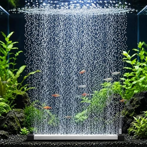 GOEDCH 30 cm Aquarium Luftausströmer Stab aus Aluminiumlegierung: Nano- Aquarium Sauerstoff Blasenstreifen mit Edelstahl-Entlüftung, Luftstein-Sauerstoff Diffusor für Gelösten Sauerstoff