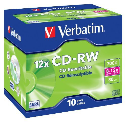 Verbatim CD-RW 80 700MB - Confezione da 10