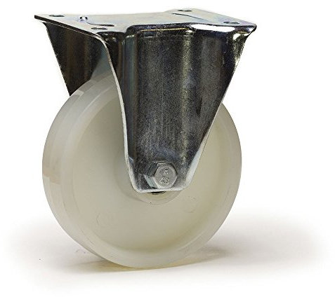 Roulette fixe diamètre 125 mm roue polyamide blanc - 200 Kg