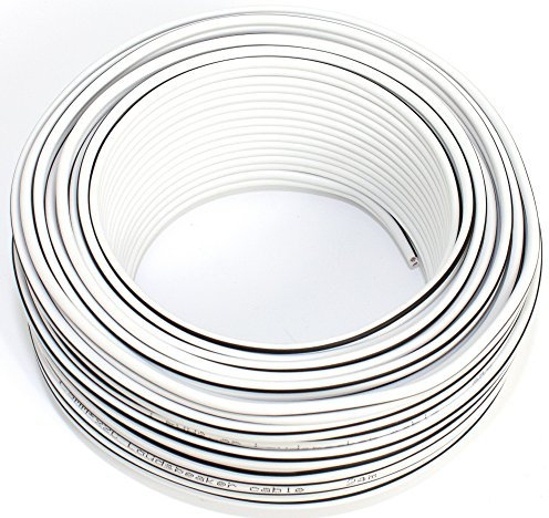 Cavo per altoparlante, bianco, 2 x 1,50 mm², 25 m, anello