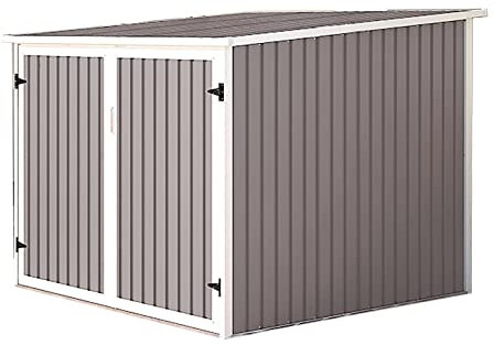 HATTORO Fahrrad-Garage für 4 Fahrräder Fahrrad-Schuppen Fahrrad-Box Abschließbar 5,6m³ Hellgrau