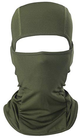 AYPOW Balaclava Gesichtsmaske - Weiche Atmungsaktive Mehrzweck Winddicht Motorrad Radfahren Taktische Kapuze Elastische Ski Maske Hut Headwear Helm Liner (Armeegrün)