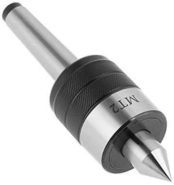 MT2 Precision Live Revolving Centre Morse Taper | High rigidity T10 steel hardened to 62 HRC, Smooth balanced turning support, Tailstock mounting for milling and turning