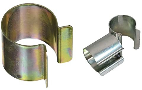 TECPLAST Lot de 20 clips pour bâche serre 30mm x 30mm 30CP - Haute Qualité - Clips de fixation métal revêtement Zinc & TECPLAST Lot de 20 clips pour bâche serre 25mm x 30mm 30CP - Haute Qualité