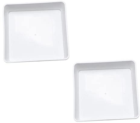 TOPBATHY 2 Uds Maceta Cuadrada Bandeja Macetas De Plástico Platos De Plástico Contenedor De Plástico Planta Bandeja De Goteo Bonsai Macetas De Plástico Macetas Bandeja Planta Platillo