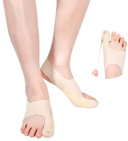Wisebom Hallux Valgus Korrektur Unisex, 1 Paar Ballenzehen Korrektor Weich Zehen Valgus Socken Bandage, Zehentrenner Hallux Valgus Schiene Schutz für Schmerzlinderung (L)