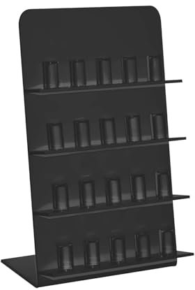 UxicRuya Schmuckständer, Acryl, mehrschichtig, dekorativer Organizer, L-Basis, Ringhalter, SCHWARZ