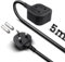 Single Plug Extension Lead 5m, 1 Gang Socket Surge Protection with 2 Replacement Fuses, 13a 3kw 230V for Outdoor Garden, Black