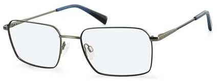 Hero Brille mit Sehstärke für Herren optional mit Sonnenbrillentönung oder Blaulichtfilter, Quadratisch, gefertigt aus Metall, Modell: HRO-4311-C1-54 (inklusive Brillenetui)