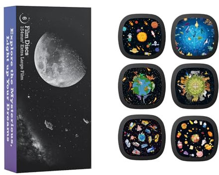 Disques Réalistes - Disques pour Ainael Galaxy Projecteur, Diapositives 5k Ultra HD pour Planétarium Domestique, Jeu de 6 Disques sans Projecteur (Kids)