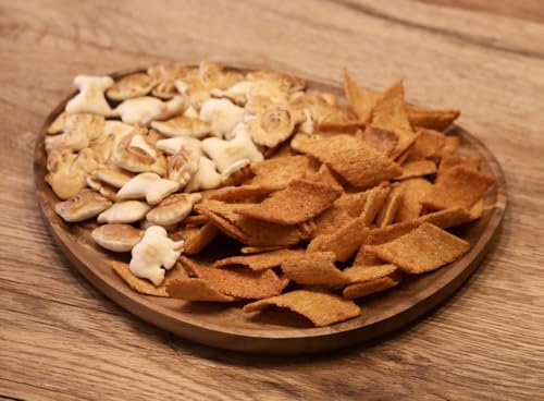 deccaro Piatto da portata in legno di acacia di alta qualità, ovale, 26 cm