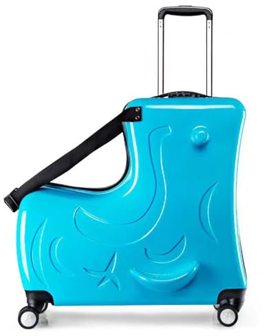 WJUHYGTF Koffer Trolley, Kinderkoffer Zum Draufsitzen, Reisekoffer Niedlicher Mädchen Jungen Kindertrolley Mit Rollen Kinder Kinderkoffer Fahrrad,A,24