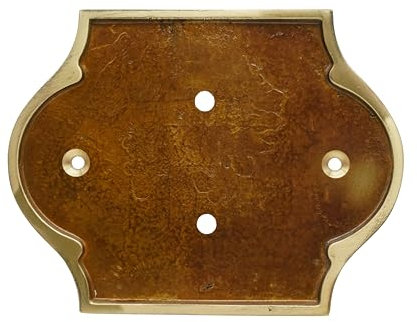 L'ARTISTICA F.LLI PERINCIOLI | Targa Portanumeri in Ottone Sede per 1, Targa Portanumeri in Ottone per Composizione Numeri Civici, 12x15,5cm