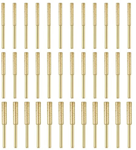 36 Piezas Afilador de Motosierra 4mm, 4.8mm, 5.5mm, Limatones Diamantados para Motosierras, Accesorios para Afilar Cadenas de Motosierra, Limpiadores Abrasivos para Motosierra Eléctrica y a Gas
