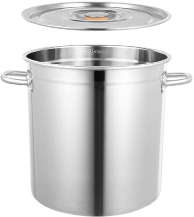 Vivhctora Suppentopf aus Edelstahl 35L große Kochtöpfe Suppentopf mit Deckel Robuster Kochtopf zum Suppen Meeresfrüchte kochen