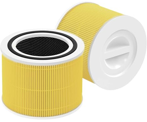 2 Stück Ersatzfilter für Levoit Core 300 und Core 300S Luftreiniger, 3-in-1 True H13 HEPA Filter Effizienz Aktivkohle Filtrationssystem, Ersatz Core 300 RF Filter