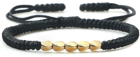 SLJYM Handmade Copper Beads Bracelet Charm Knots Buddha Rope Adjustable Lucky Braided Thread Bangles For Women Men