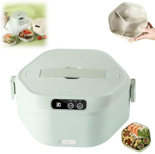 Contenitore per il pranzo elettrico, riscaldato, per uomini e donne, isolato e autoriscaldante, riscaldamento rapido, senza fili, ricaricabile, alimentato a batteria, con contenitori per conducenti