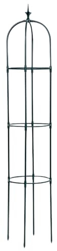 Obélisque en métal - Treillis pour grimpantes, Support de Fleurs en Pot, Structure résistante de Roses pour Usage intérieur et extérieur