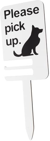 ifundom Holz Gartenschild mit Hundeklo Verbot Stabiles Steckschild aus Langlebigem Holz Wetterfestes Hundelatrinen Schild für Außenbereich Dekorative Gartendeko mit Auffälligem Motiv