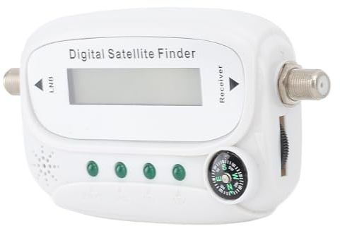 Hamwesh Digital Satellite Finder, 13-18V DC avec Alarme de Buzzer Compass pour la Détection de Force du Signal d'antenne TV dans Les Systèmes de Réception à Distance