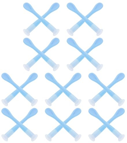 ROMISBABA Lot de 20 Outils Applicateurs à Ventouse pour Lentilles de Contact, Bâtonnet Réutilisable Bleu Ciel, Extraction et Insertion Précises, Accessoires Pratiques pour Porteurs