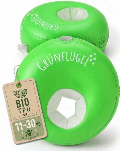 Grünflügel Schwimmflügel ab 1 Jahr - Sicher & Hautfreundlich & Ohne Weichmacher I 11-30 Kg I Schwimmflügel Oval Swim Schwimmhilfe Baby ab 1 Jahr Kinder 2 Jahre Schwimmärmel Round Kinder 3-6 Jahre