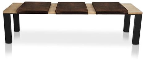 Lycce Bankauflage Klemmkissen 1 Leiste, Sitzkissen Wildlederoptik braun, Banktiefe ab 35 cm